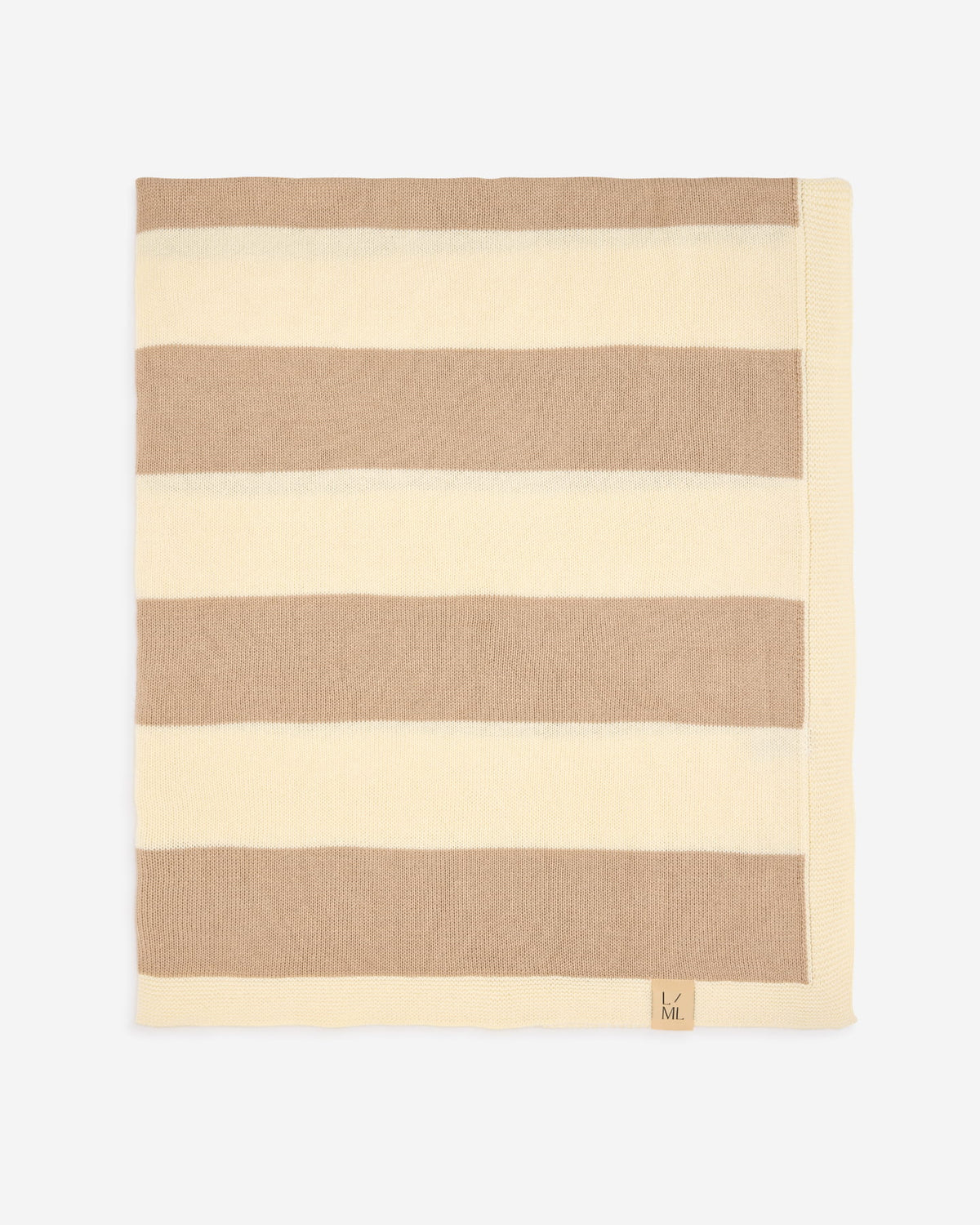 Horizon large knitted cotton baby blanket in nude | Louie Meets Lola