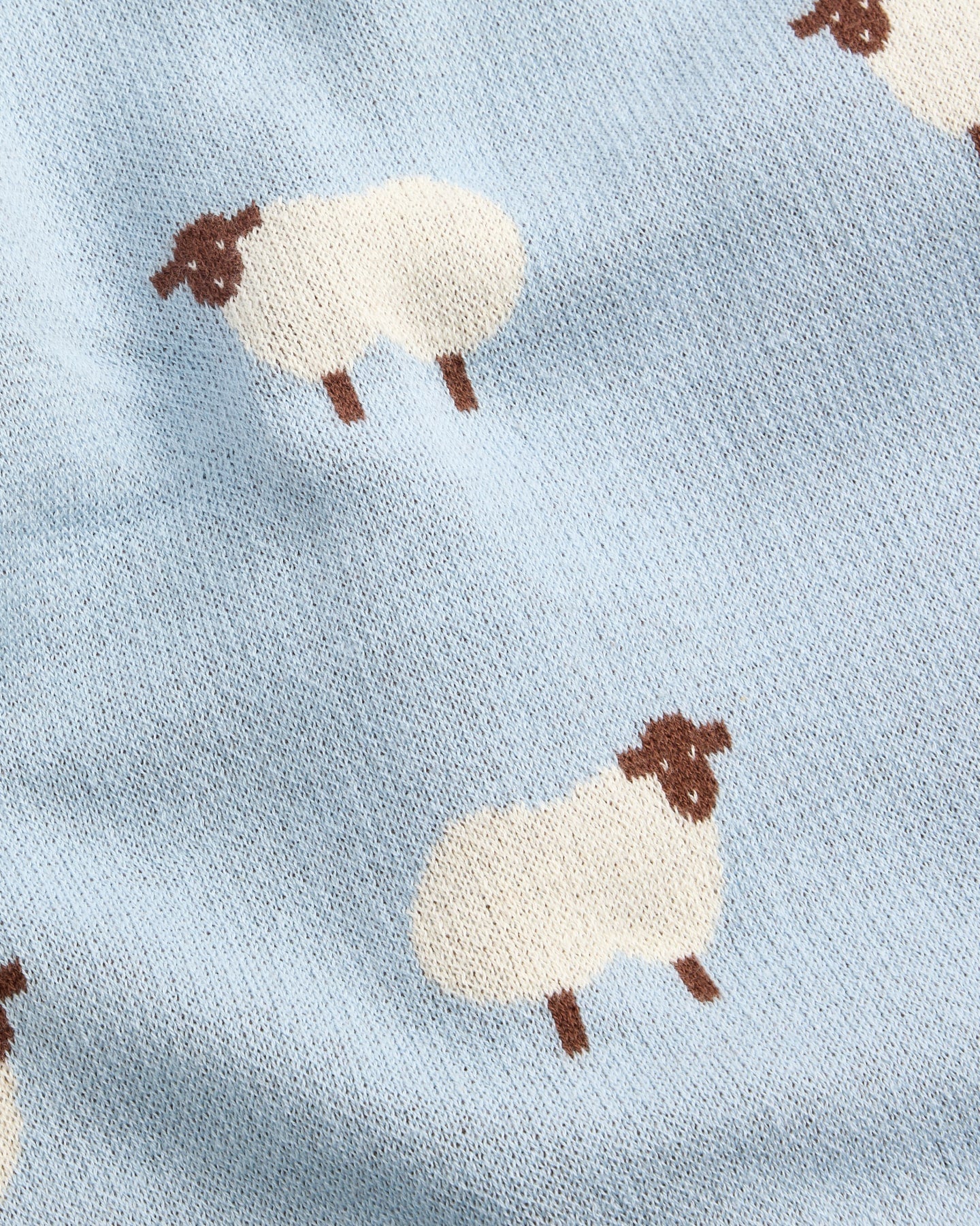 Baah Baah Blanket in Blue - Baby Blankets at Louie Meets Lola