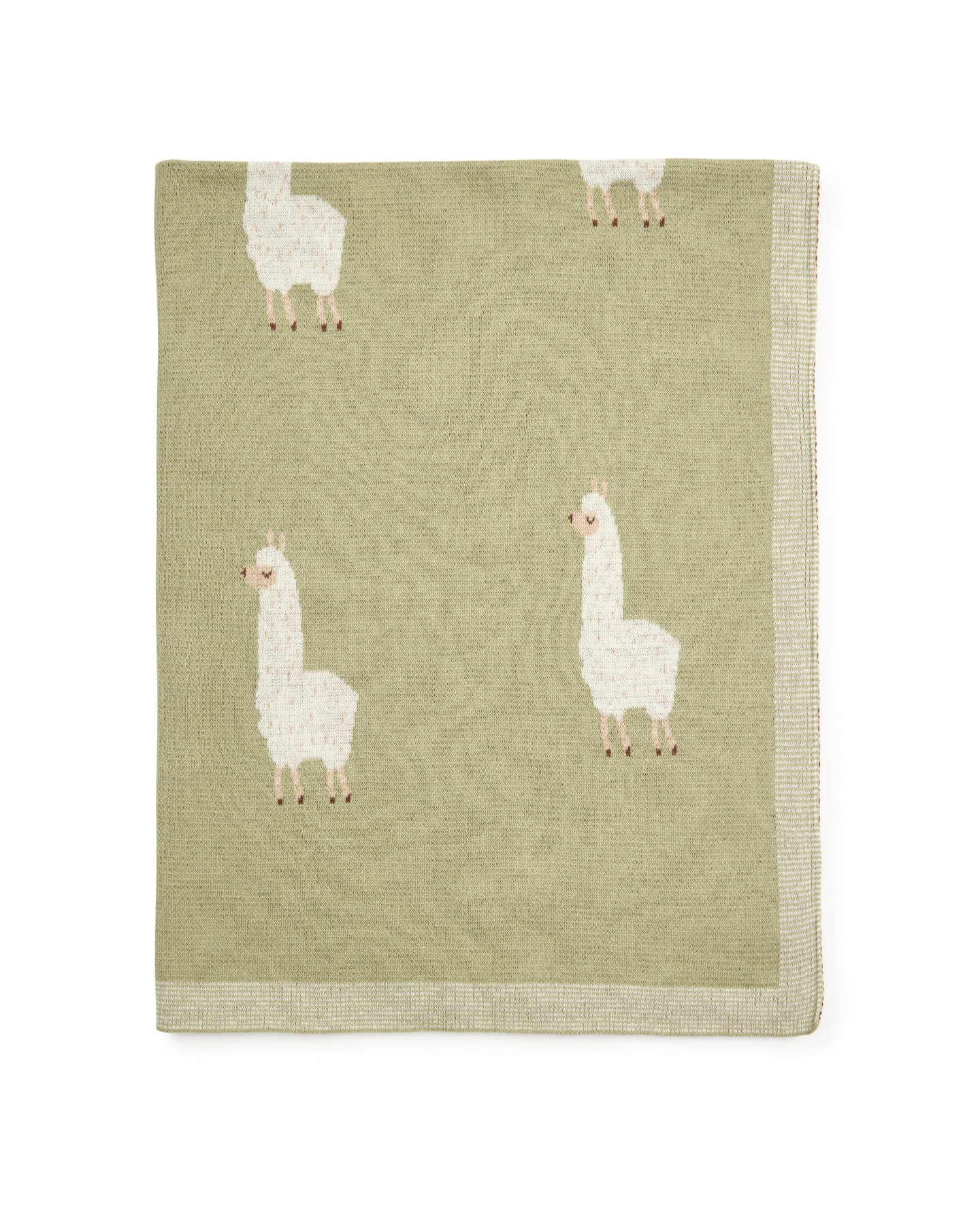Little Llama Sage Green Blanket - Baby Blankets at Louie Meets Lola
