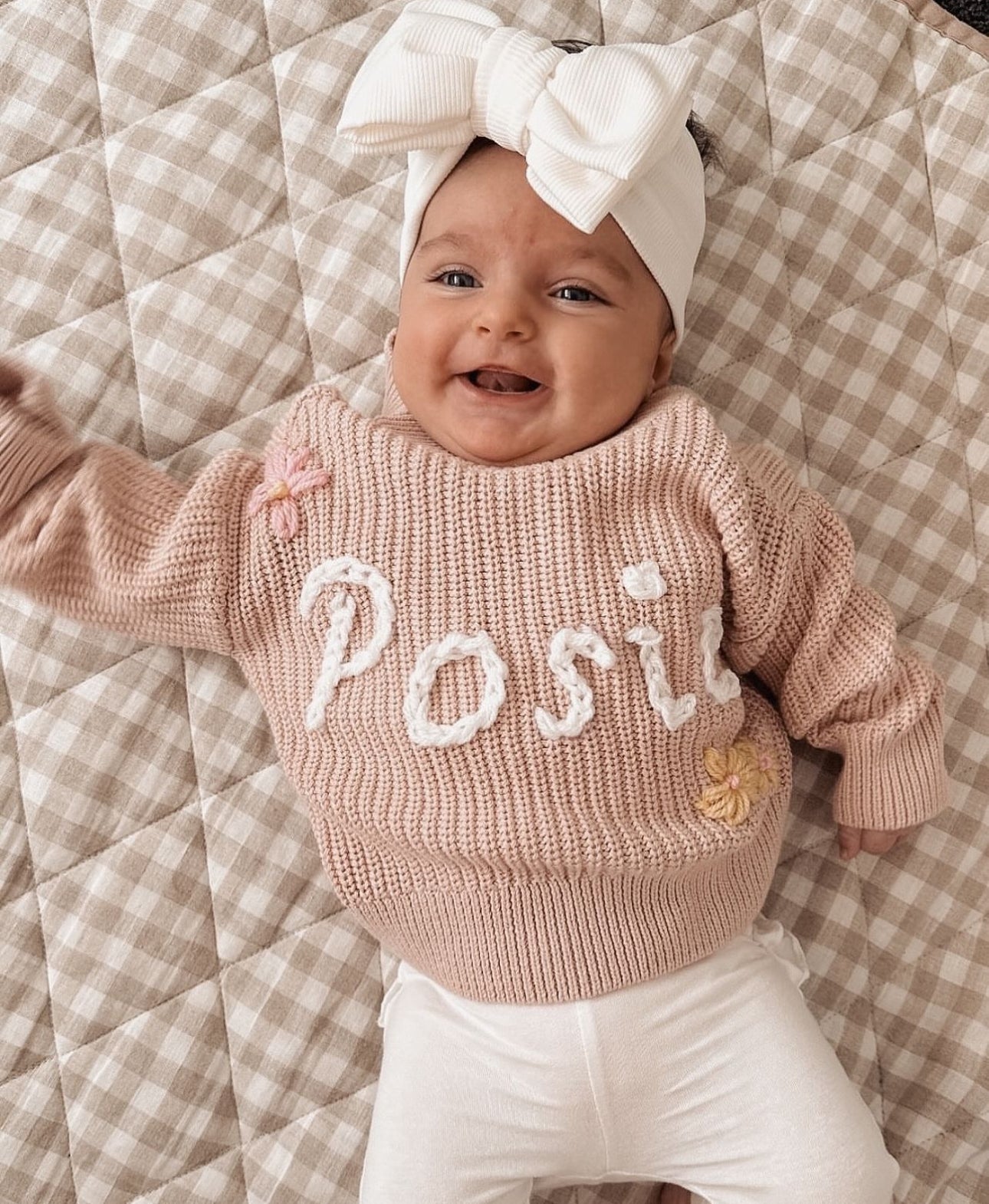 Milk Oversized Ribbed Topknot - Baby Headbands at Louie Meets Lola