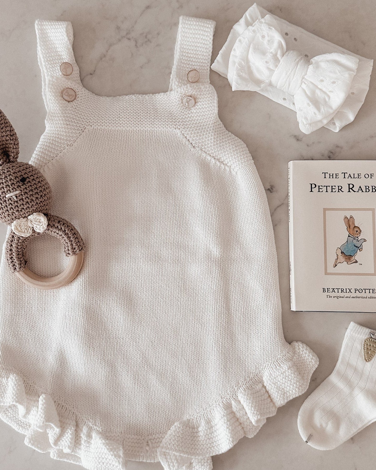 Baby Oversized Topknot Eyelet Headband Bow - Milk - Baby Headbands at Louie Meets Lola