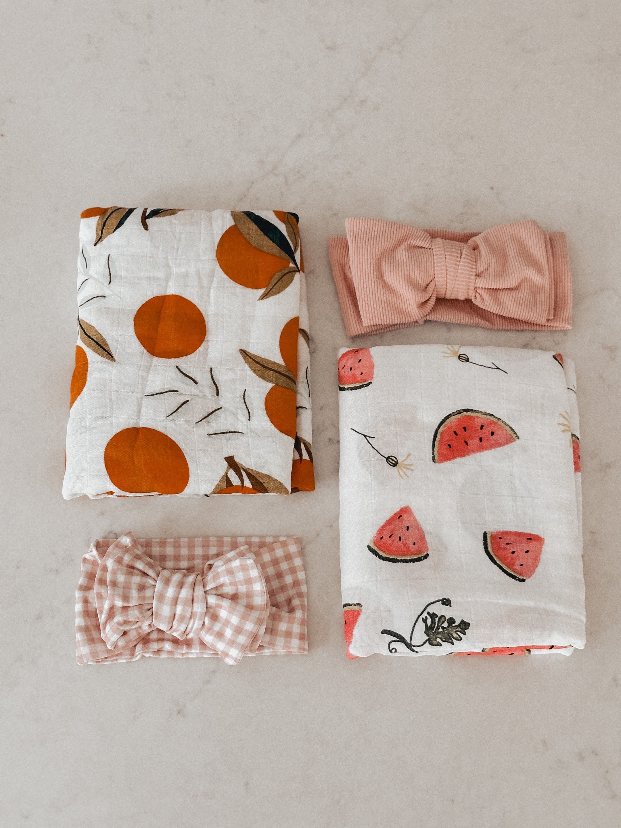 Strawberry Oversized Gingham Topknot - Baby Headbands at Louie Meets Lola