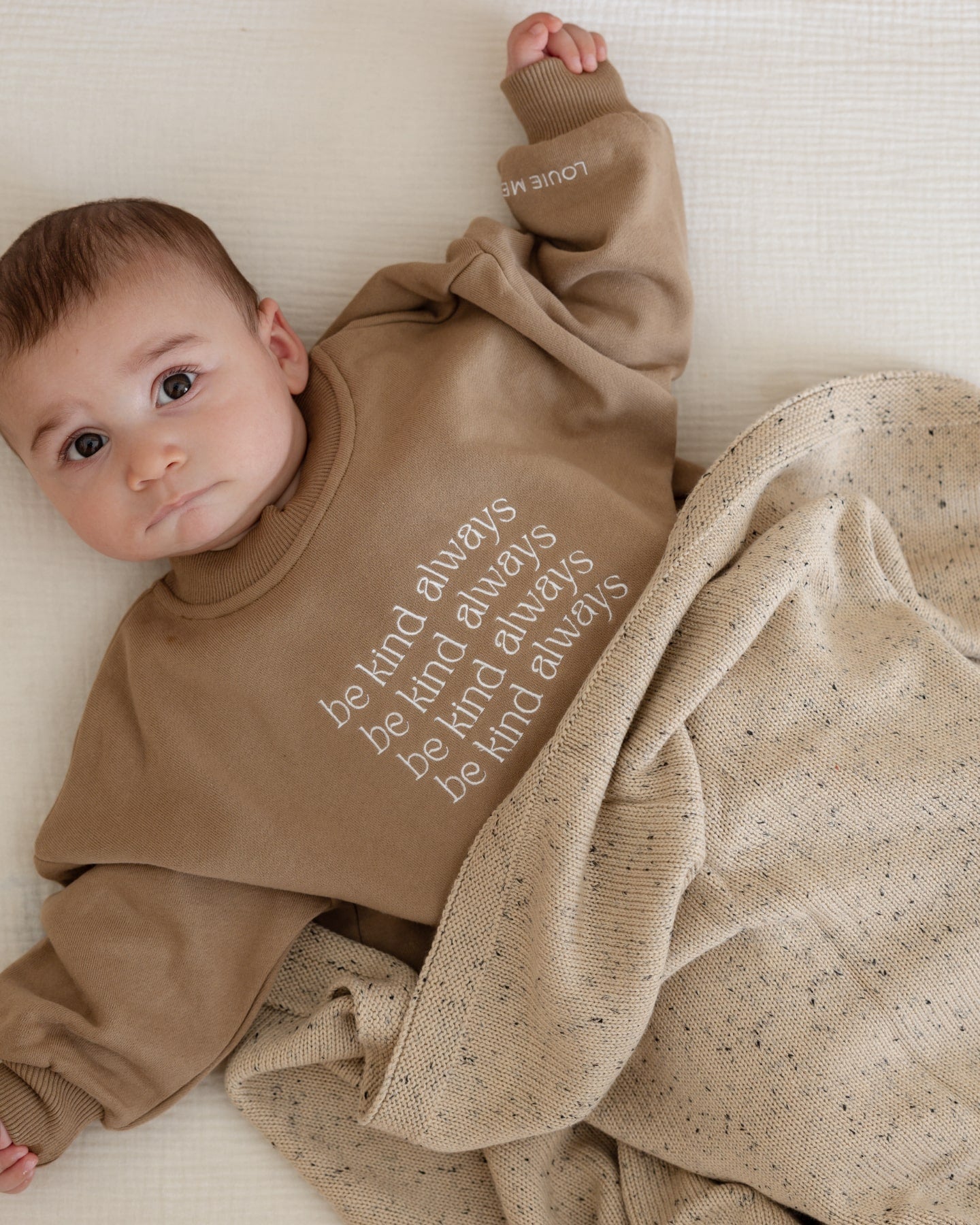 Confetti Sprinkles Keepsake Baby Blanket in Nude - Baby Blankets at Louie Meets Lola