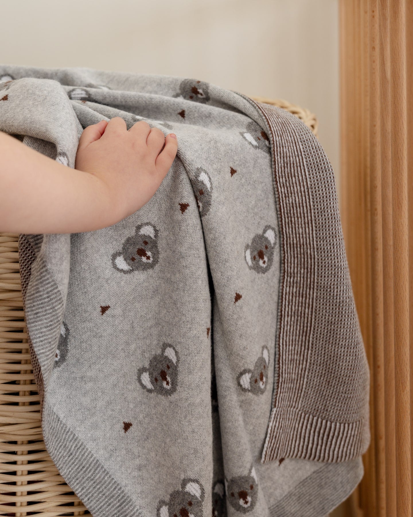 Baby Koala Blanket in Grey - Baby Blankets at Louie Meets Lola