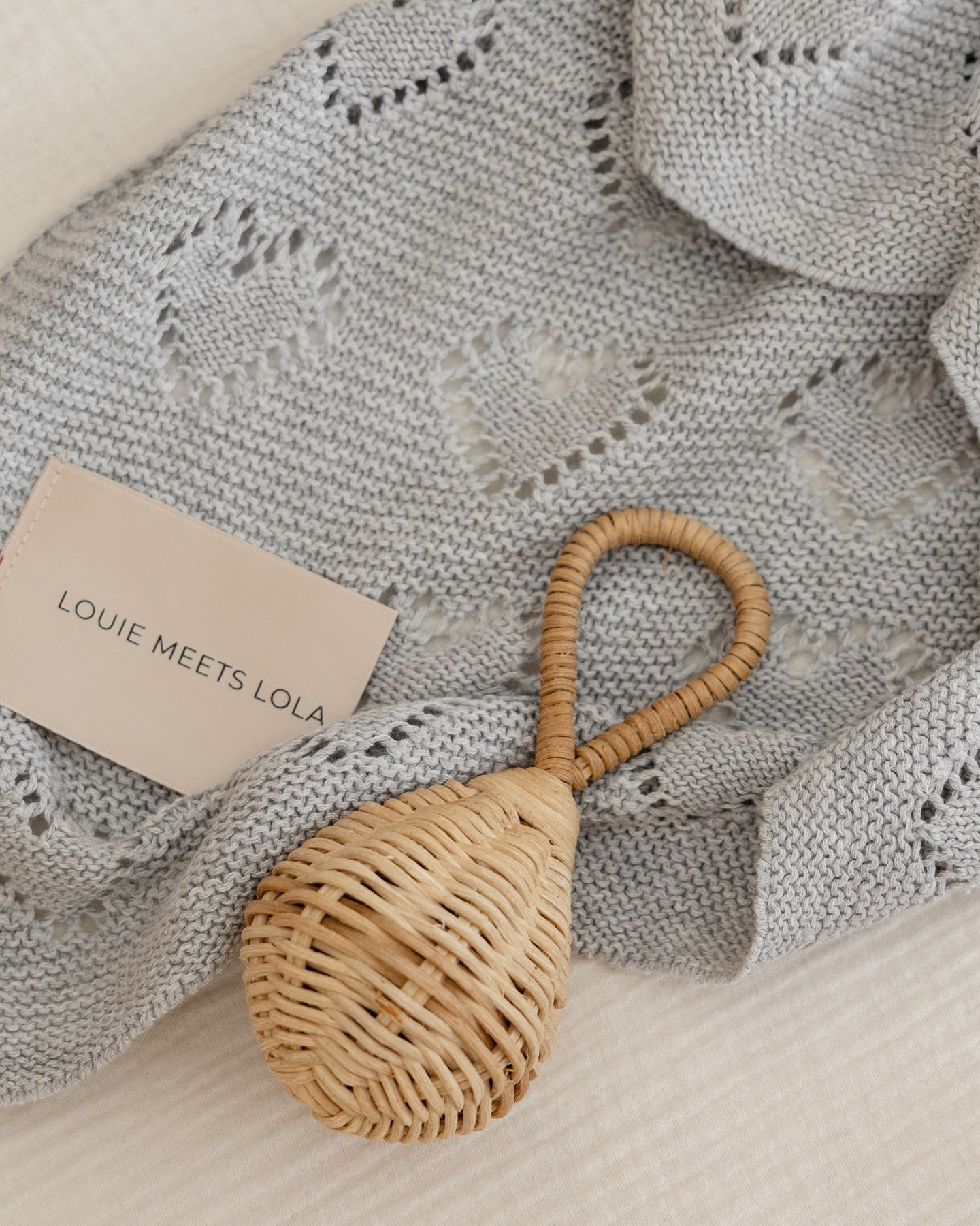 Love Blanket in Grey - Baby Blankets at Louie Meets Lola