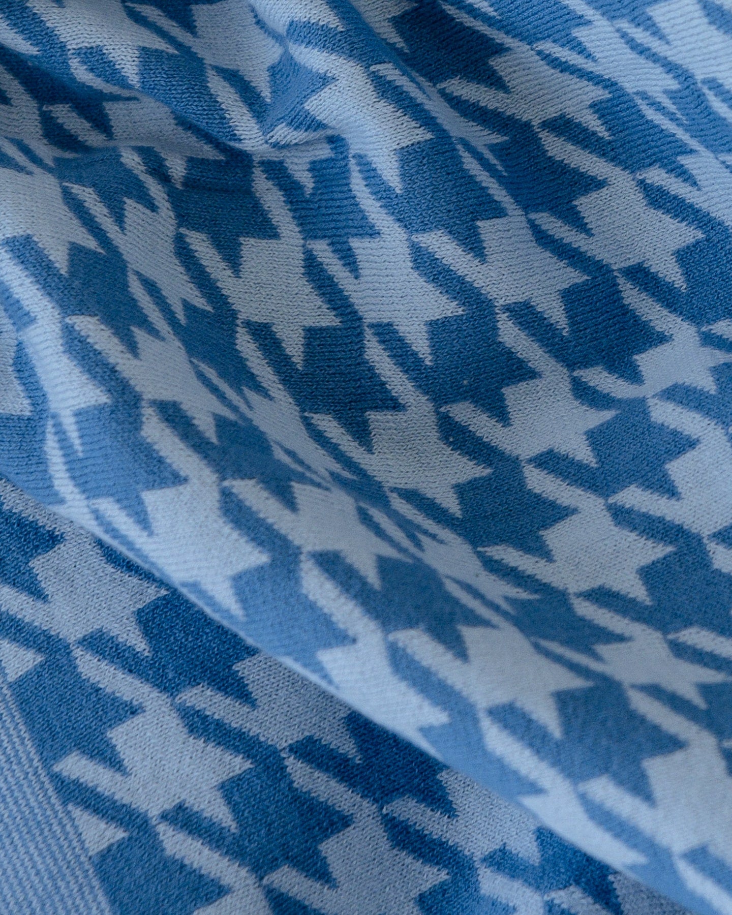 Macro Houndstooth Blanket in Blue - Baby Blankets at Louie Meets Lola