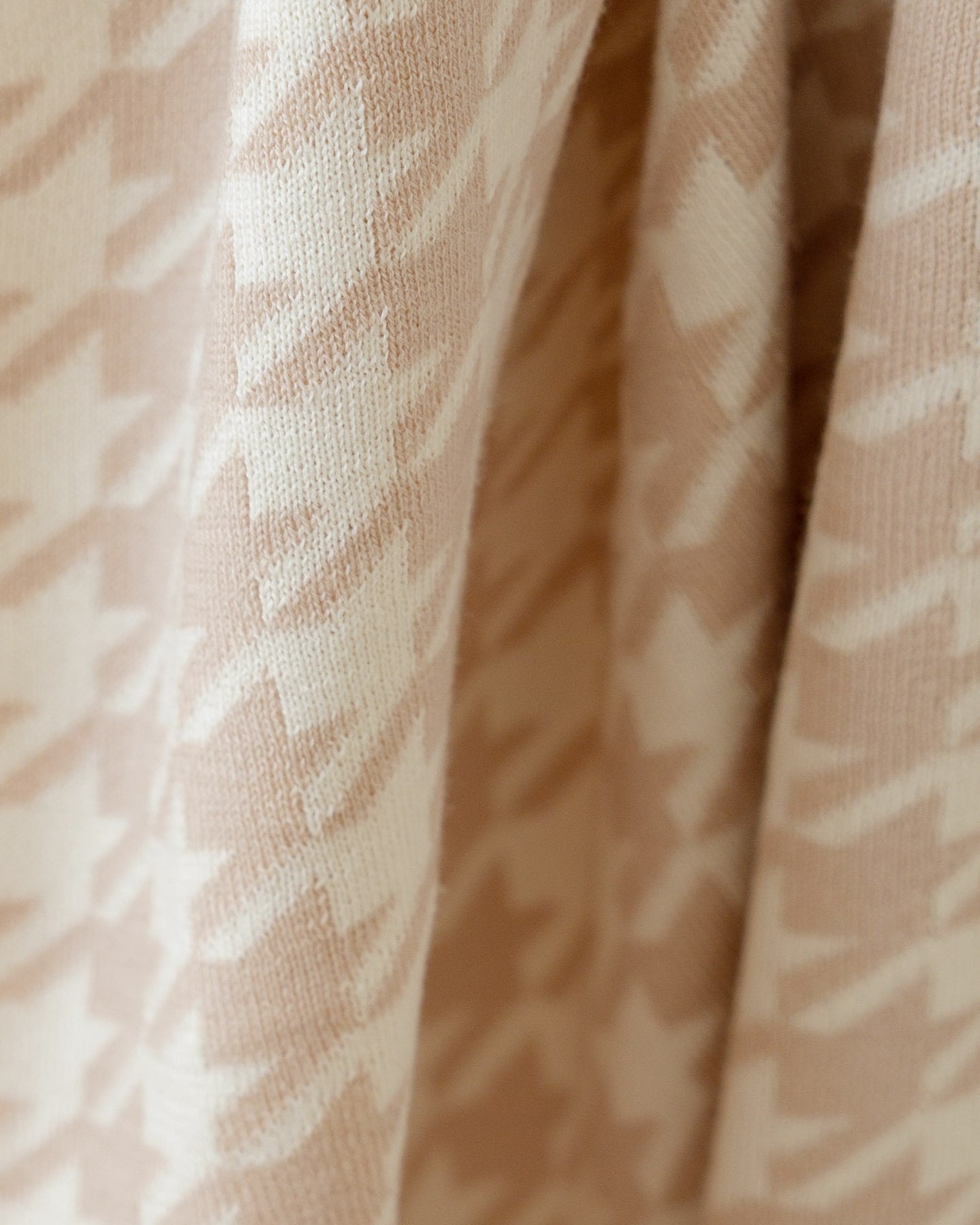Macro Houndstooth Blanket in Nude - Baby Blankets at Louie Meets Lola