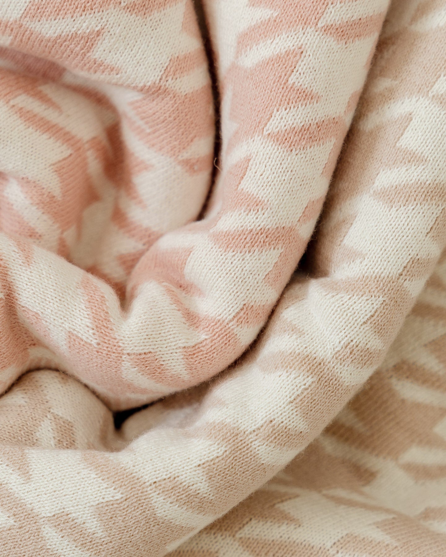 Macro Houndstooth Blanket in Nude - Baby Blankets at Louie Meets Lola