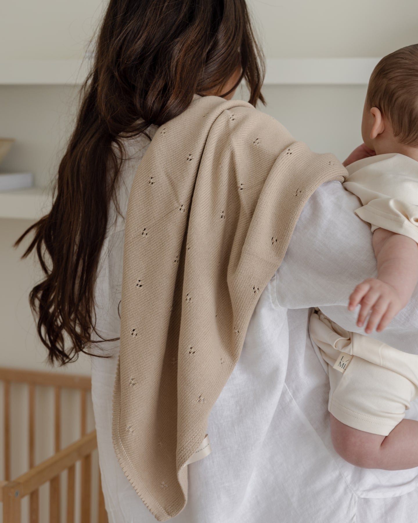 Cloudy Baby Blanket in Nude - Baby Blankets at Louie Meets Lola