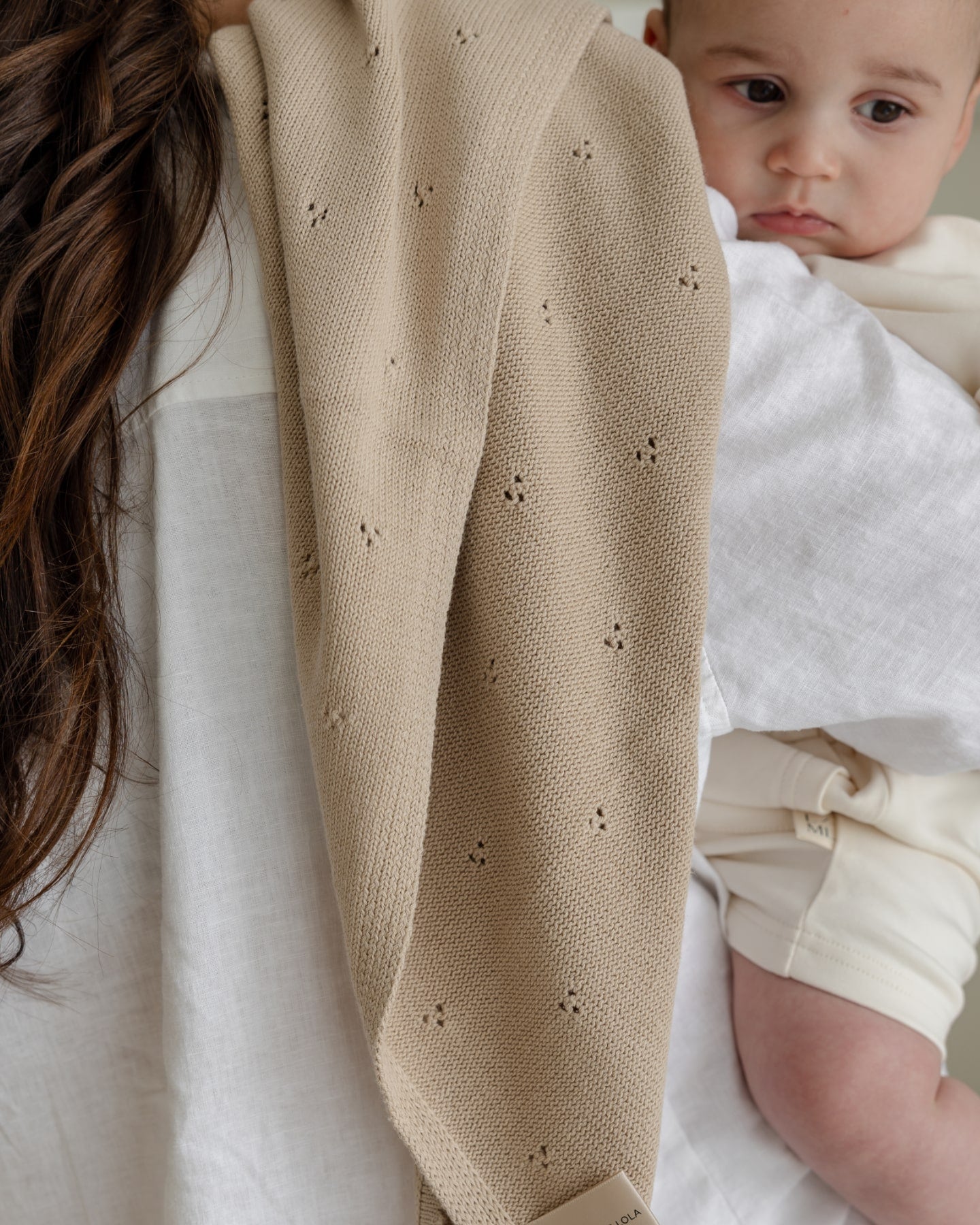 Cloudy Baby Blanket in Nude - Baby Blankets at Louie Meets Lola
