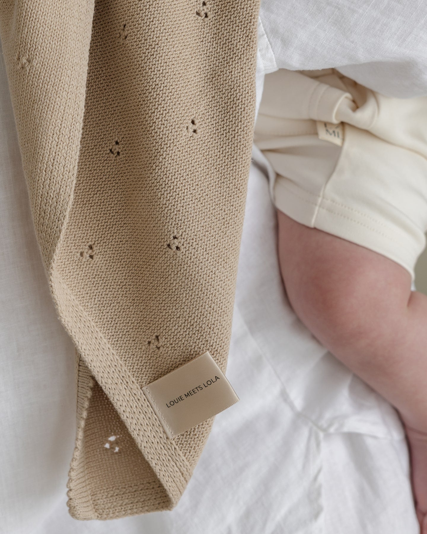 Cloudy Baby Blanket in Nude - Baby Blankets at Louie Meets Lola