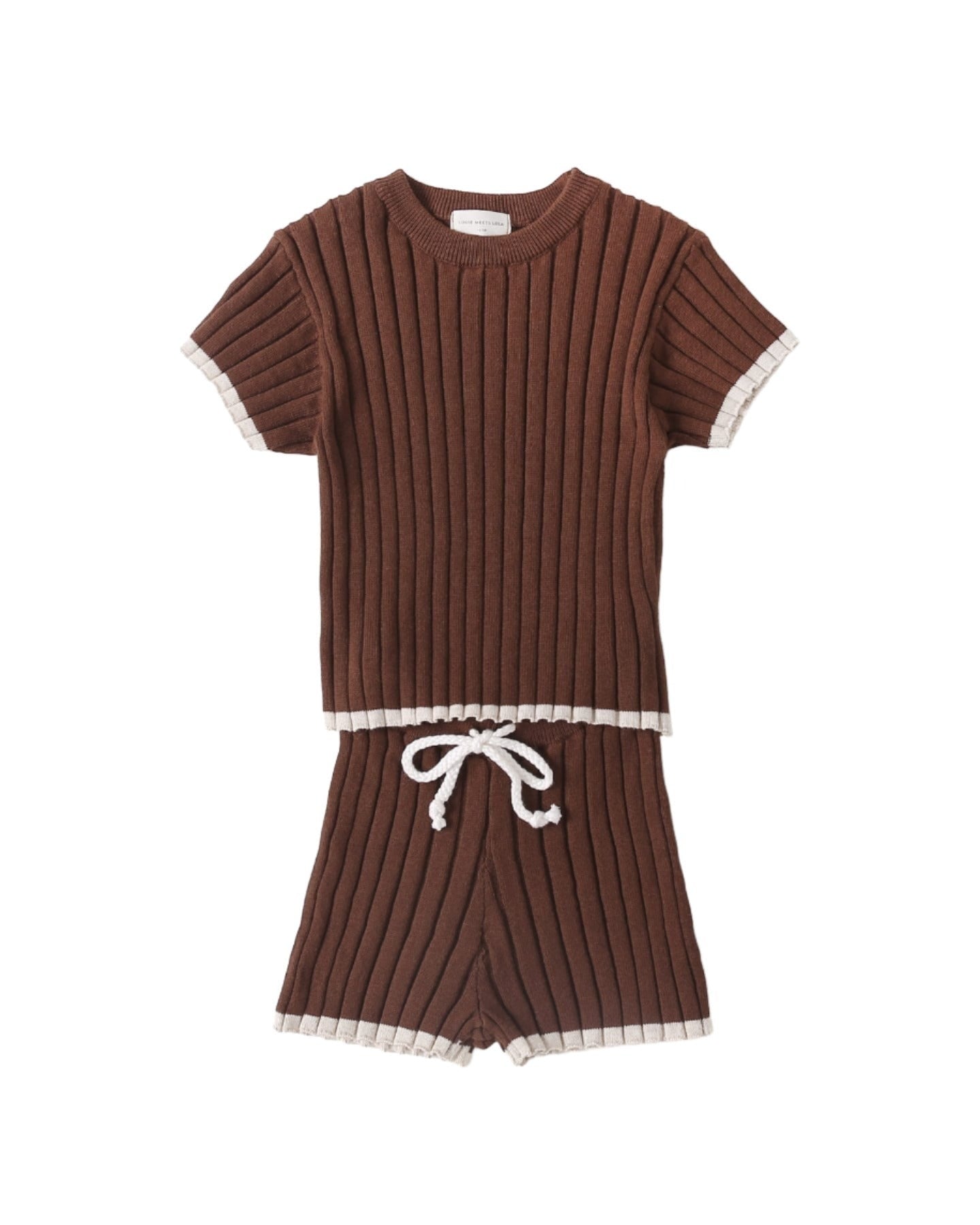 Mocha Ribbed Lounge Set - Baby Outfits at Louie Meets Lola