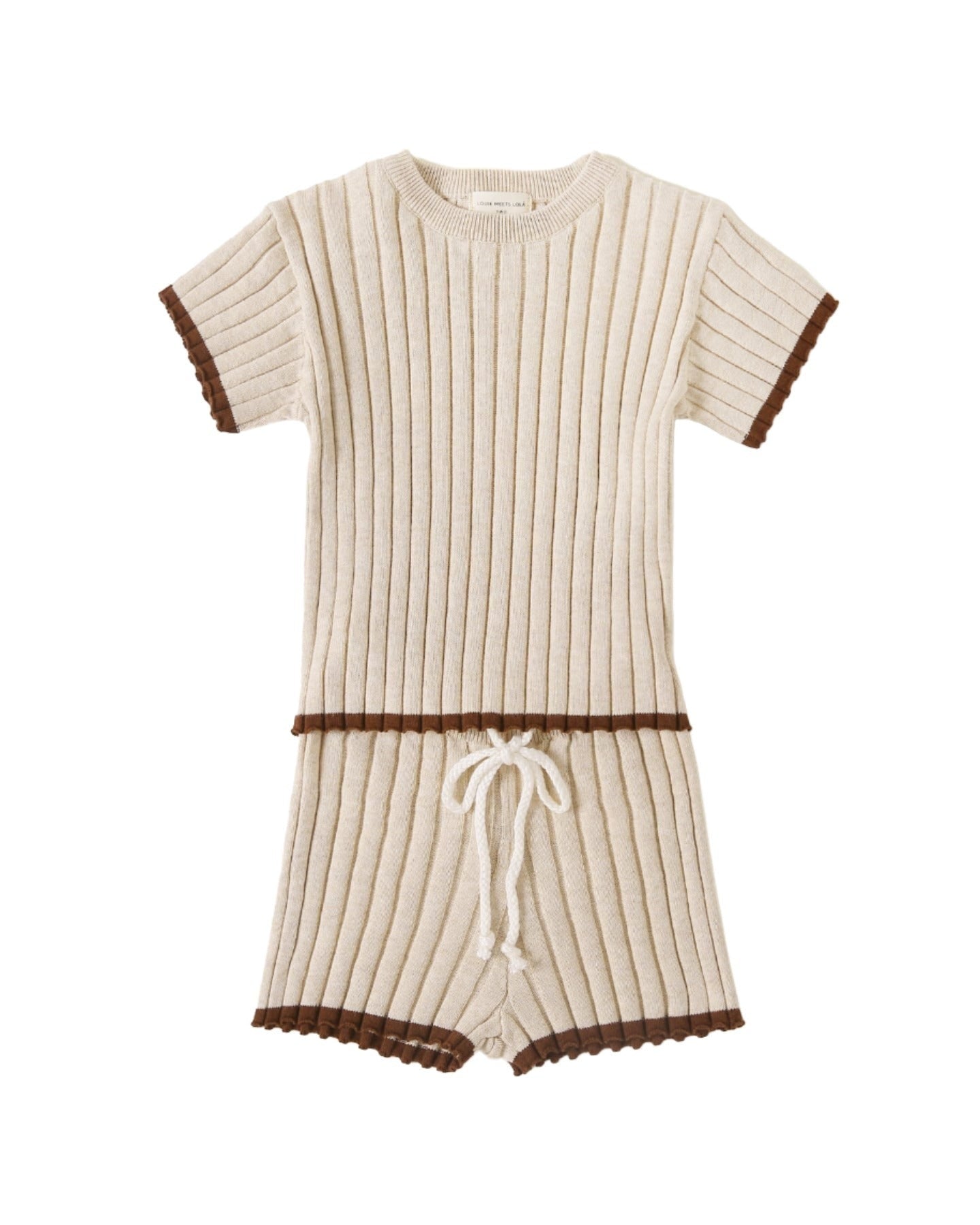 Mocha Ribbed Lounge Set - Baby Outfits at Louie Meets Lola