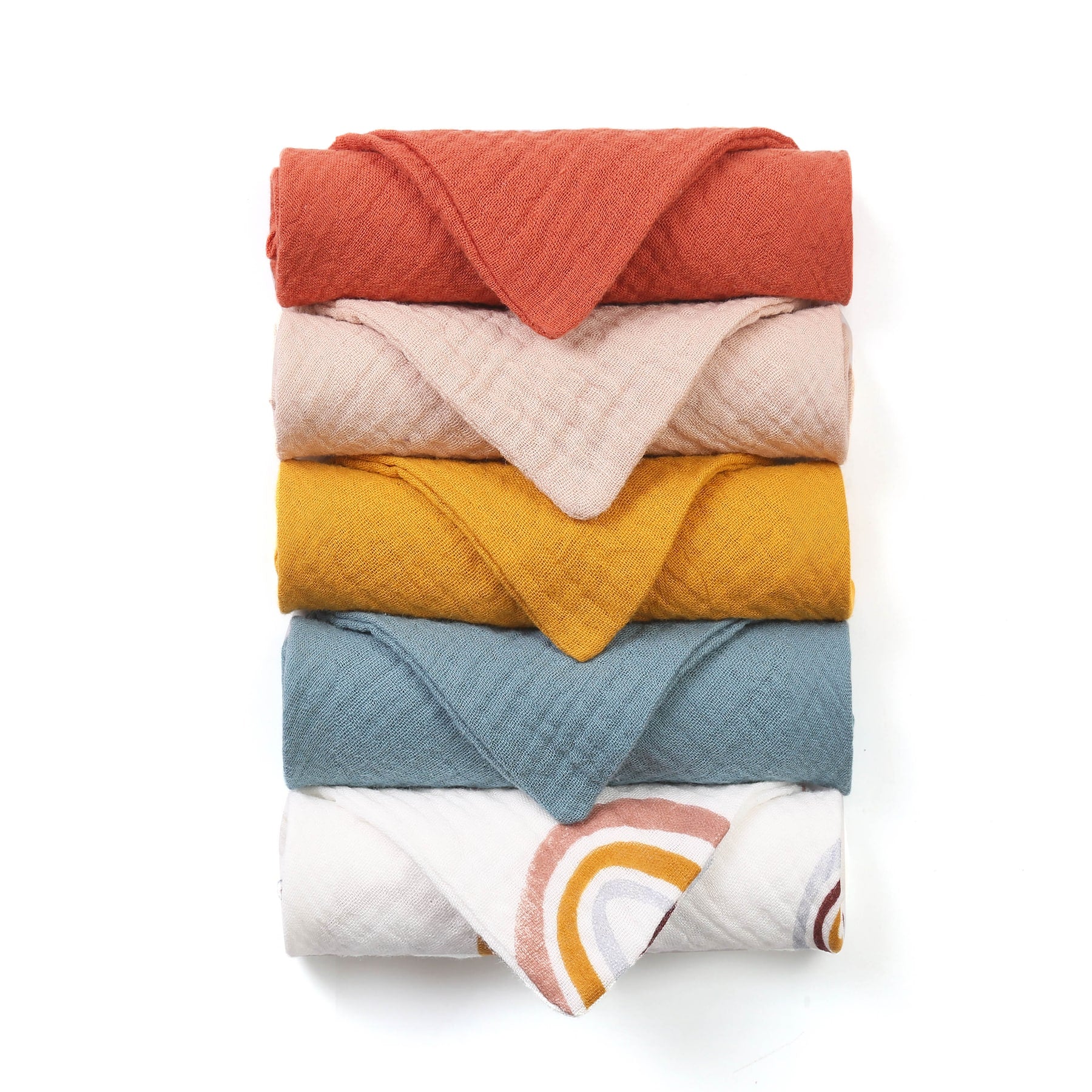 Boho Rainbow Feeding Towels - Baby Burp Cloths at Louie Meets Lola