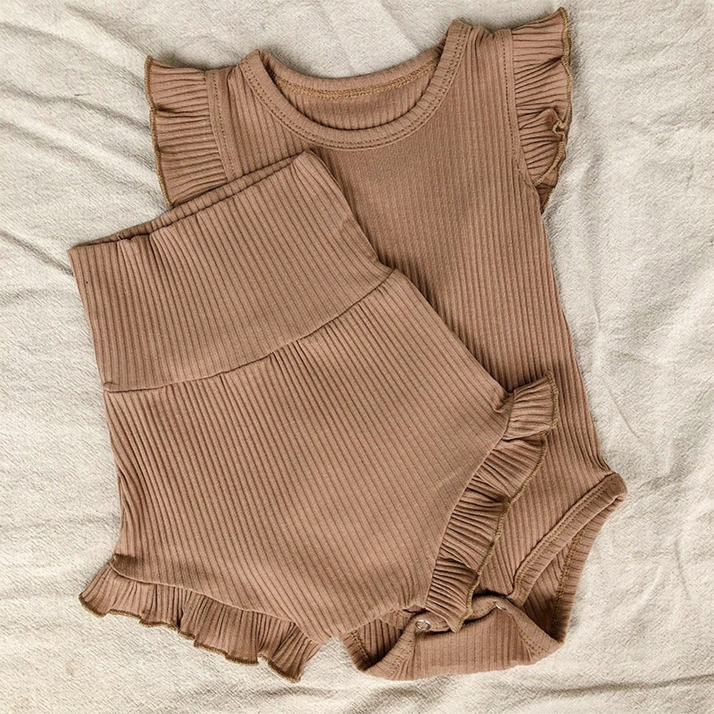 Frills Ribbed Romper - Baby Rompers at Louie Meets Lola