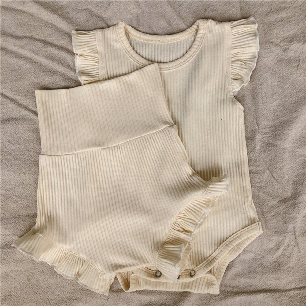 Frills Ribbed Romper - Baby Rompers at Louie Meets Lola
