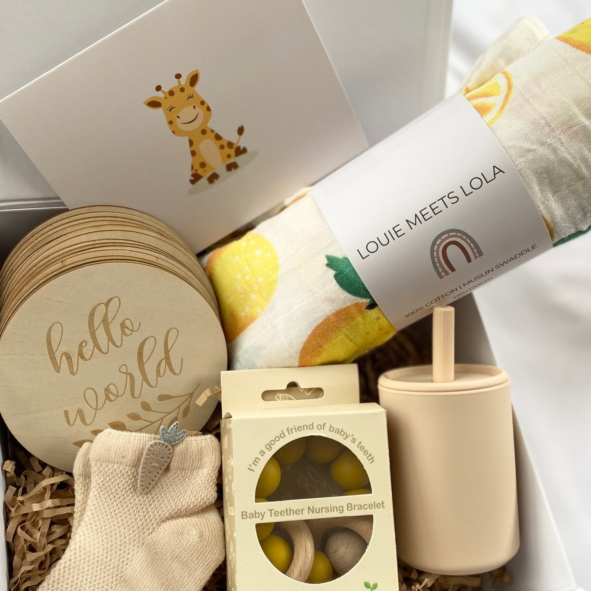 Full of Spunk Yellow Gift Hamper Baby Hampers & Gifts at Louie Meets Lola