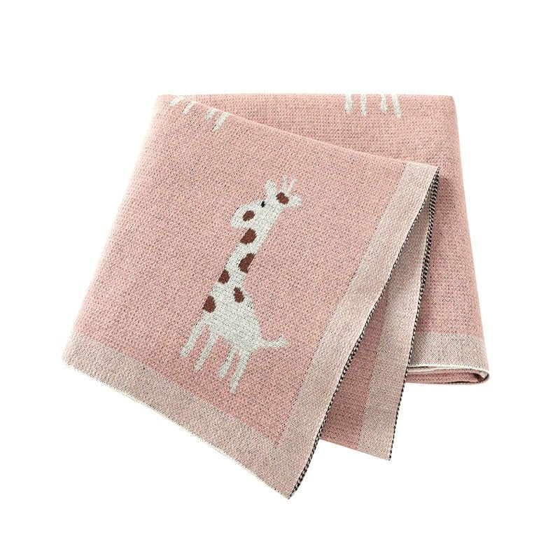 Geoff the Giraffe Blanket in Pink - Baby Blankets at Louie Meets Lola