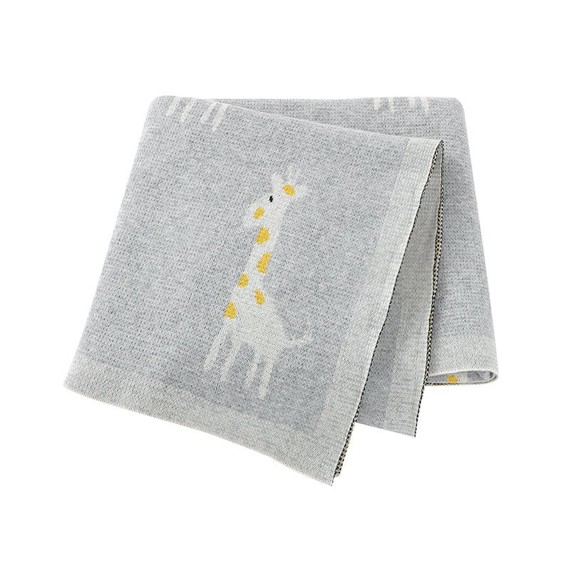 Geoff the Giraffe Blanket in Grey - Baby Blankets at Louie Meets Lola