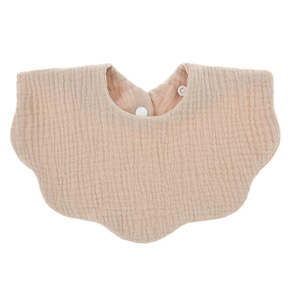 Baby Muslin Cotton Scalloped Bib - Candy - Baby Bibs at Louie Meets Lola