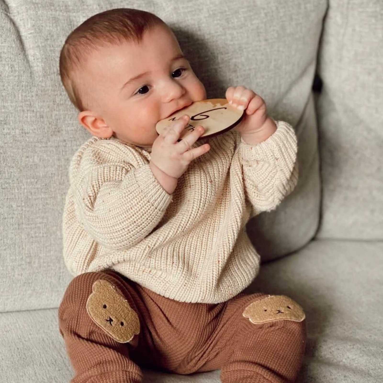 Teddy Waffle Joggers - Baby Pants at Louie Meets Lola