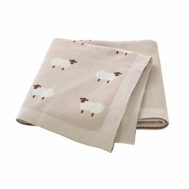 Baah Baah Blanket in Nude - Baby Blankets at Louie Meets Lola