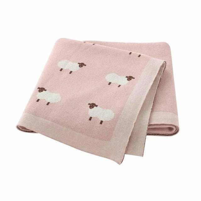 Baah Baah Blanket in Pink - Baby Blankets at Louie Meets Lola