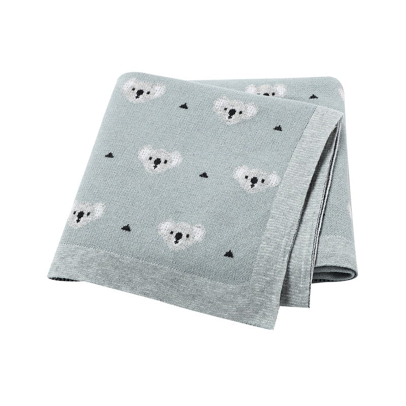 Baby Koala Blanket in Aqua - Baby Blankets at Louie Meets Lola