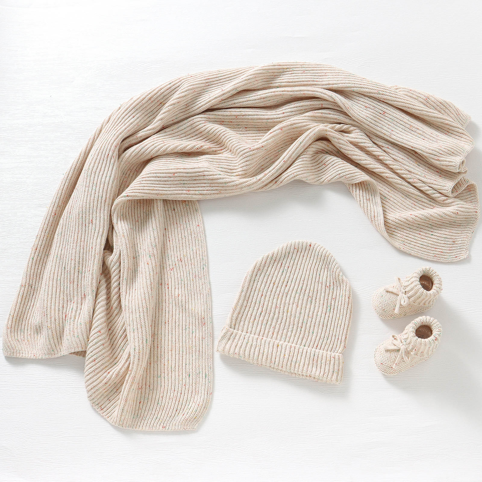 Ribbed Confetti Newborn Blanket - Baby Blankets at Louie Meets Lola
