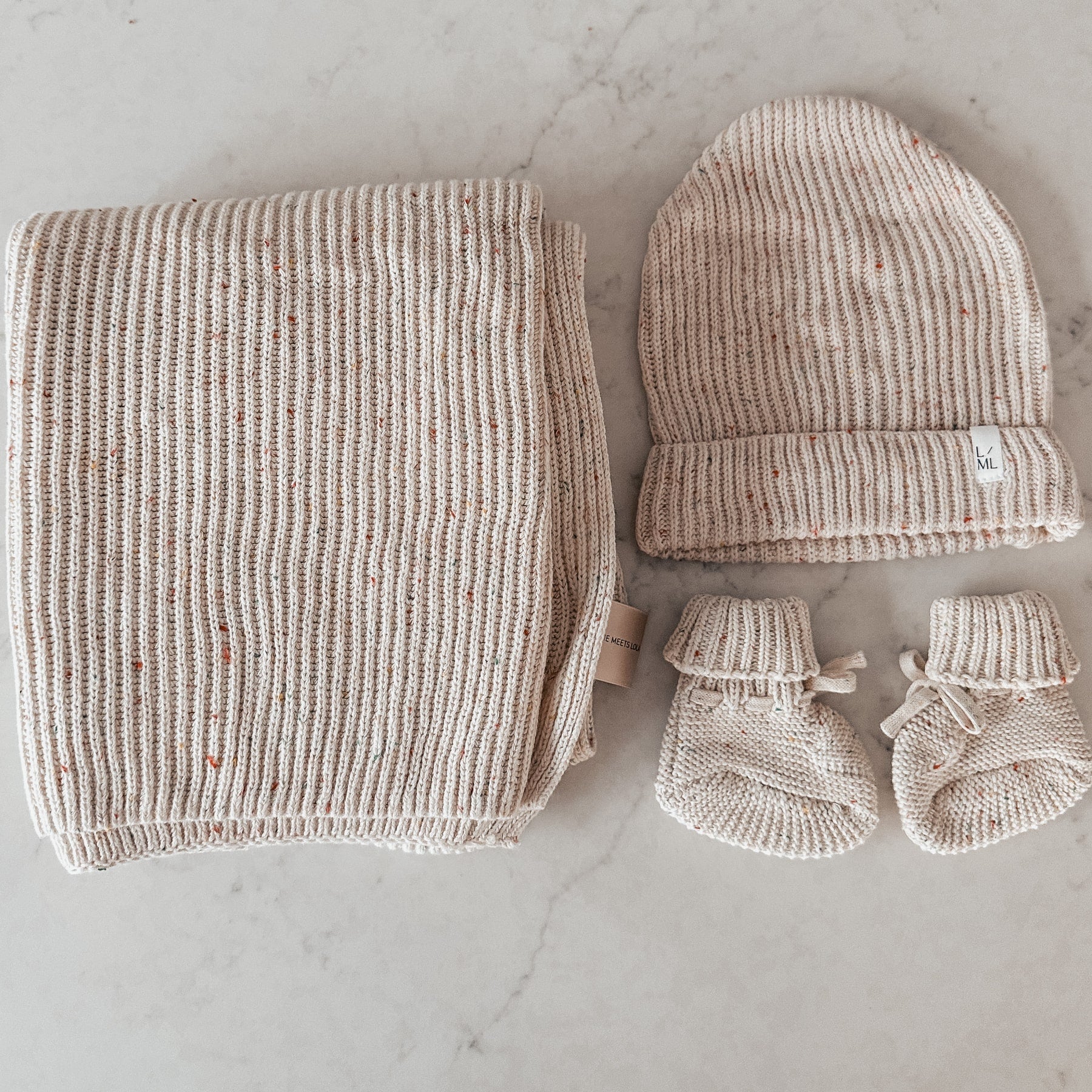 Ribbed Confetti Newborn Blanket - Baby Blankets at Louie Meets Lola