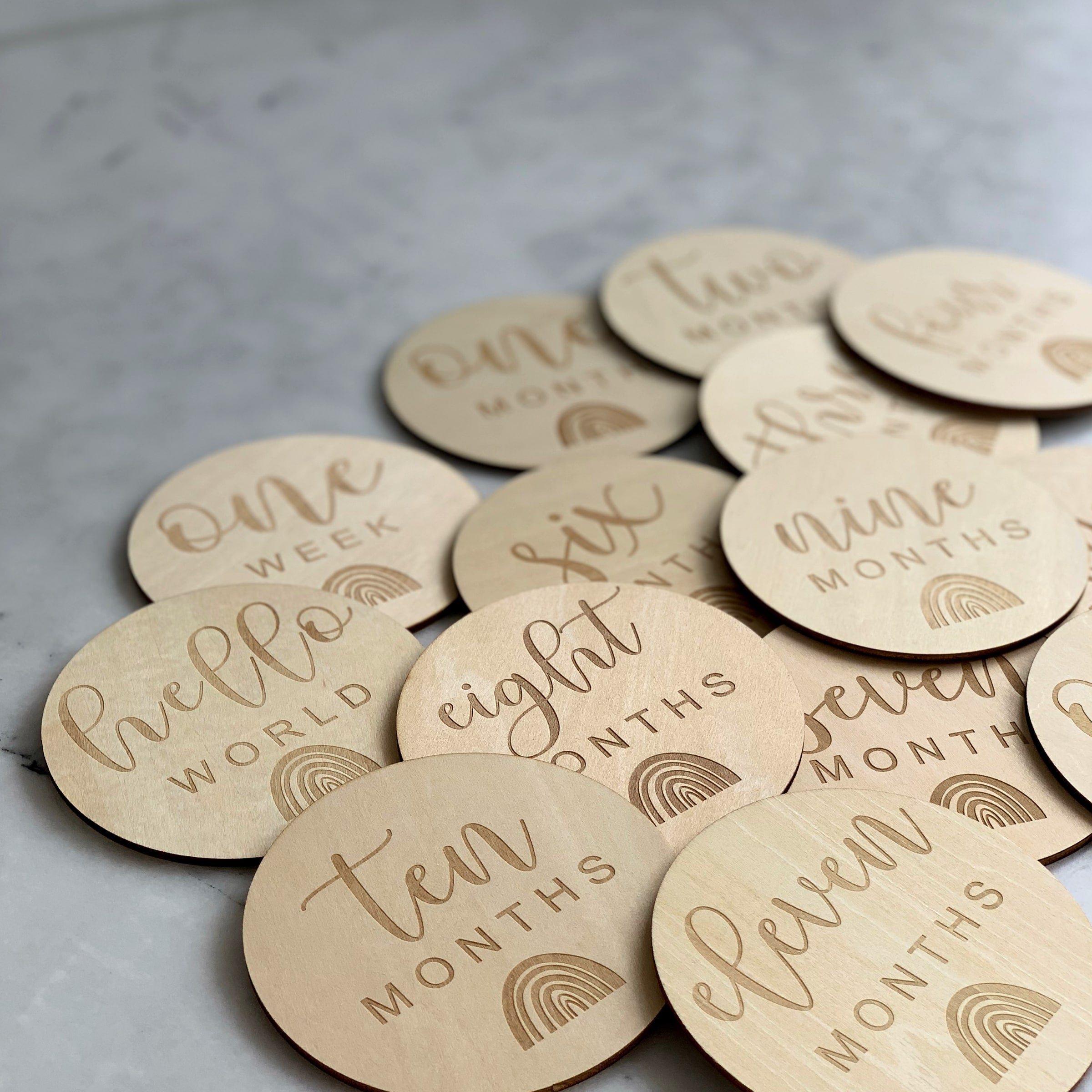 Boho Rainbow Milestone Plaque Set - Buy Decorative Plaques at Louie Meets Lola