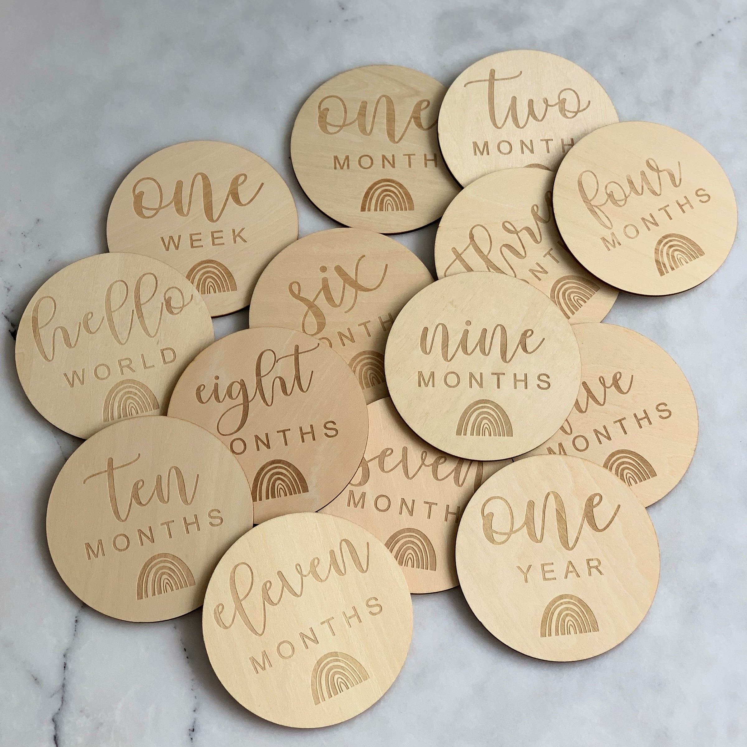 Boho Rainbow Milestone Plaque Set - Buy Decorative Plaques at Louie Meets Lola