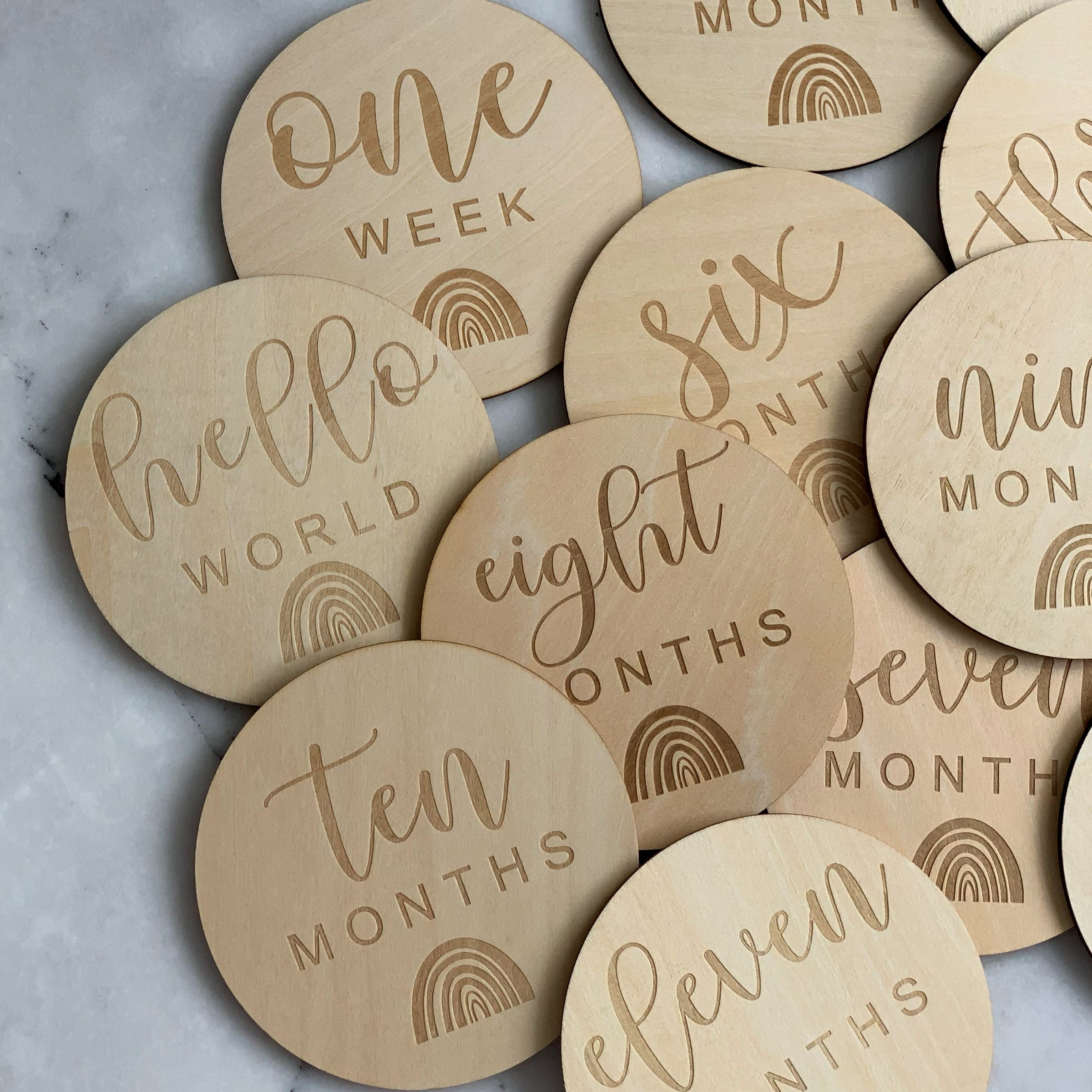 Boho Rainbow Milestone Plaque Set - Buy Decorative Plaques at Louie Meets Lola