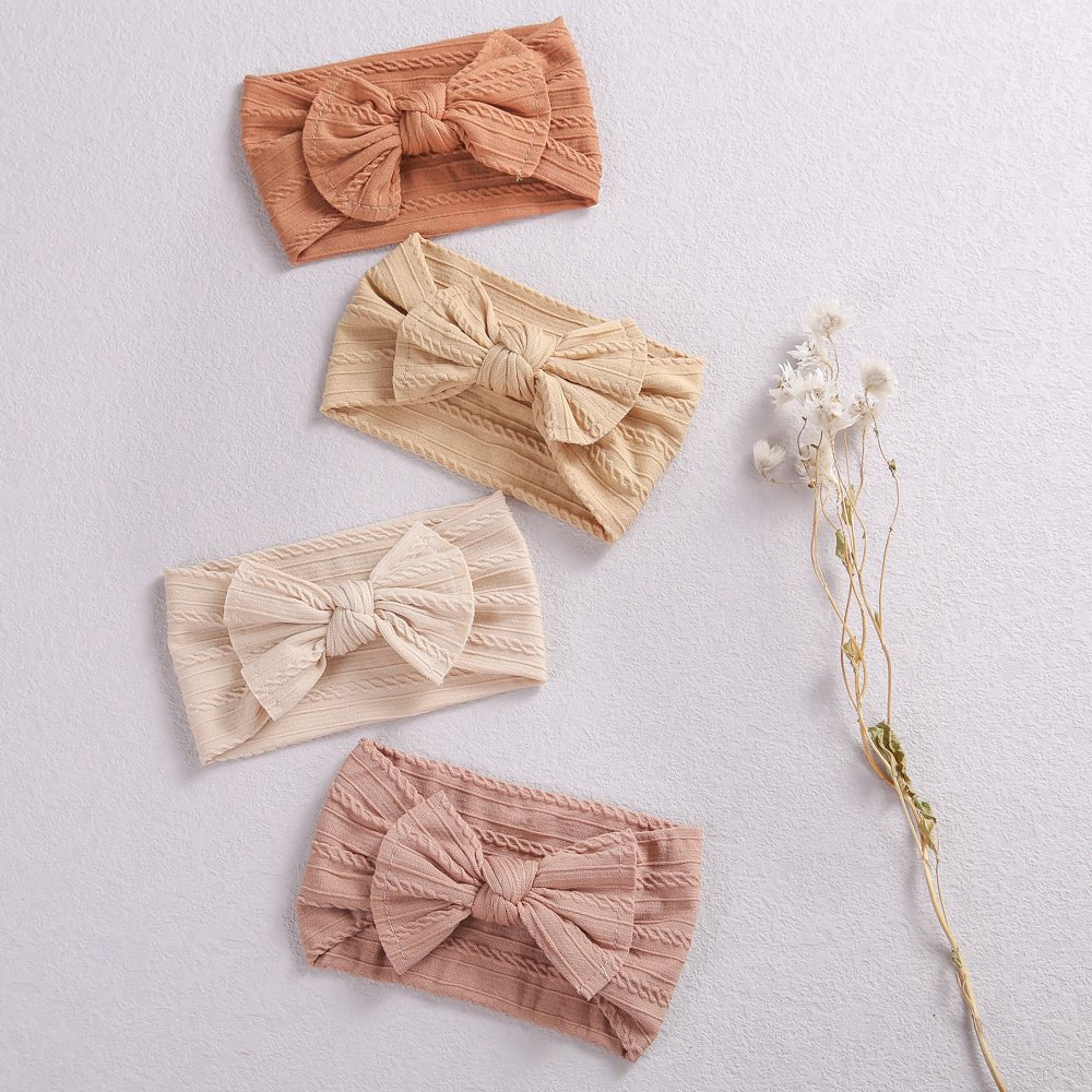 Scarlett Oversized Topknot Headband - Cream - Baby Headbands at Louie Meets Lola