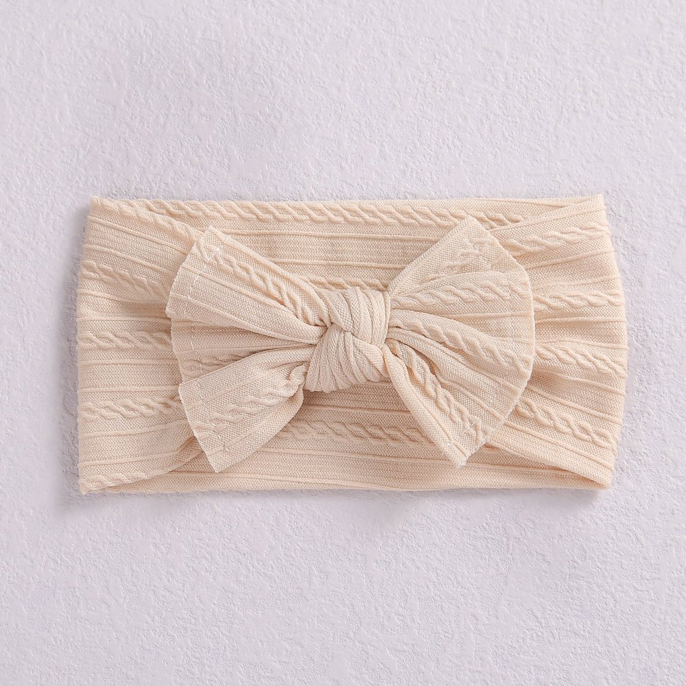 Scarlett Oversized Topknot Headband - Cream - Baby Headbands at Louie Meets Lola