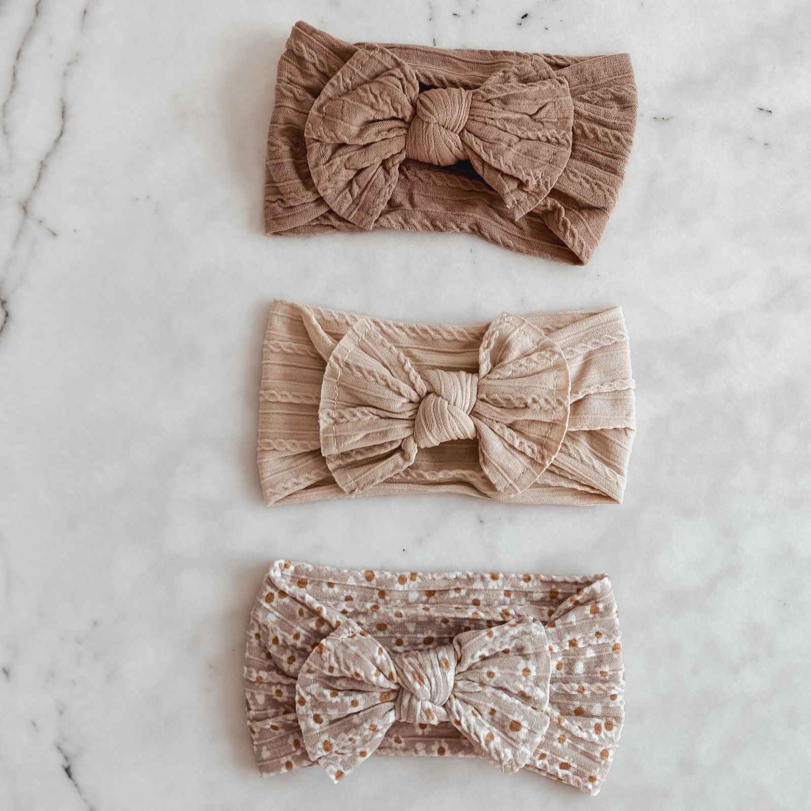Scarlett Oversized Topknot Headband - Cream - Baby Headbands at Louie Meets Lola