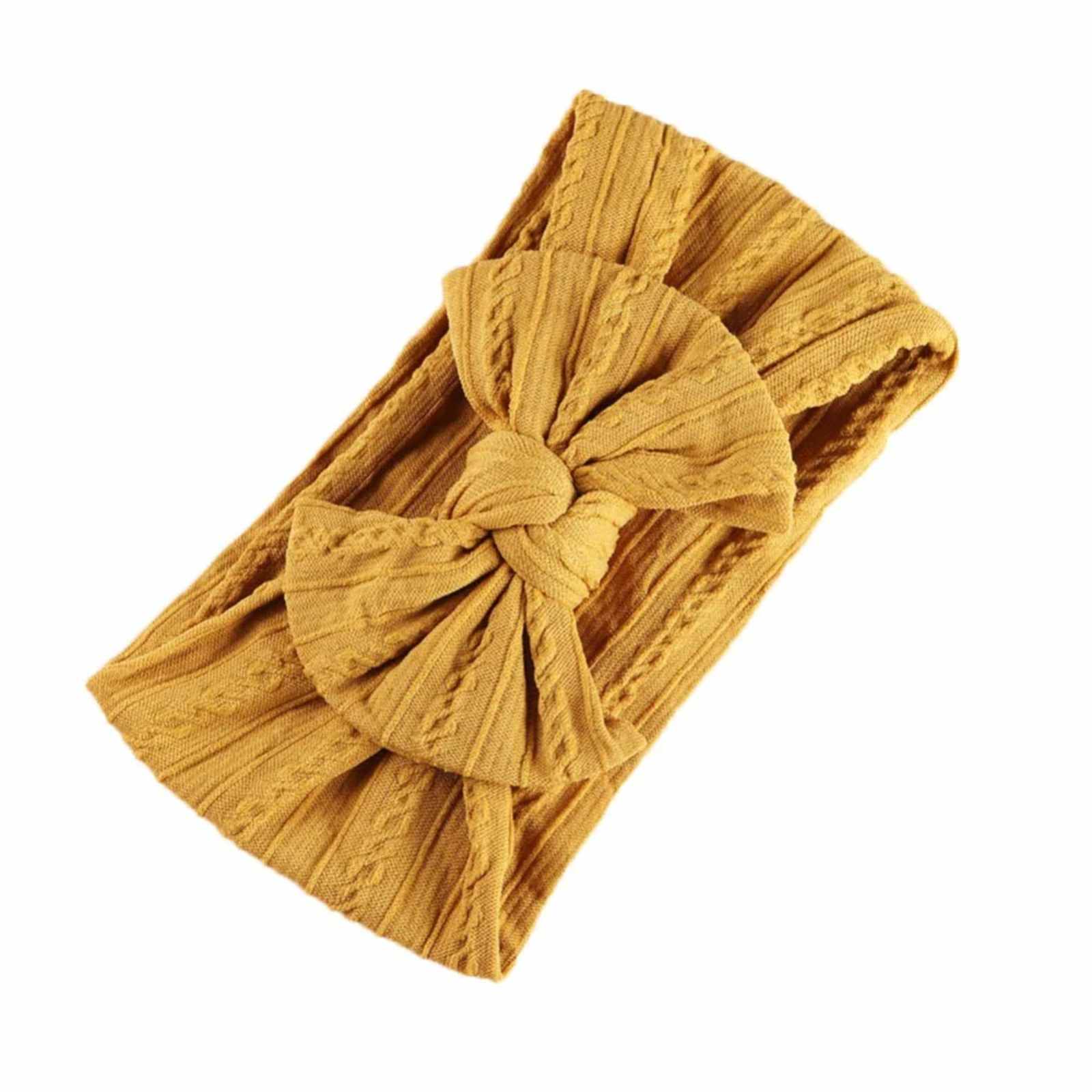 Scarlett Oversized Topknot Headband - Mustard - Baby Headbands at Louie Meets Lola
