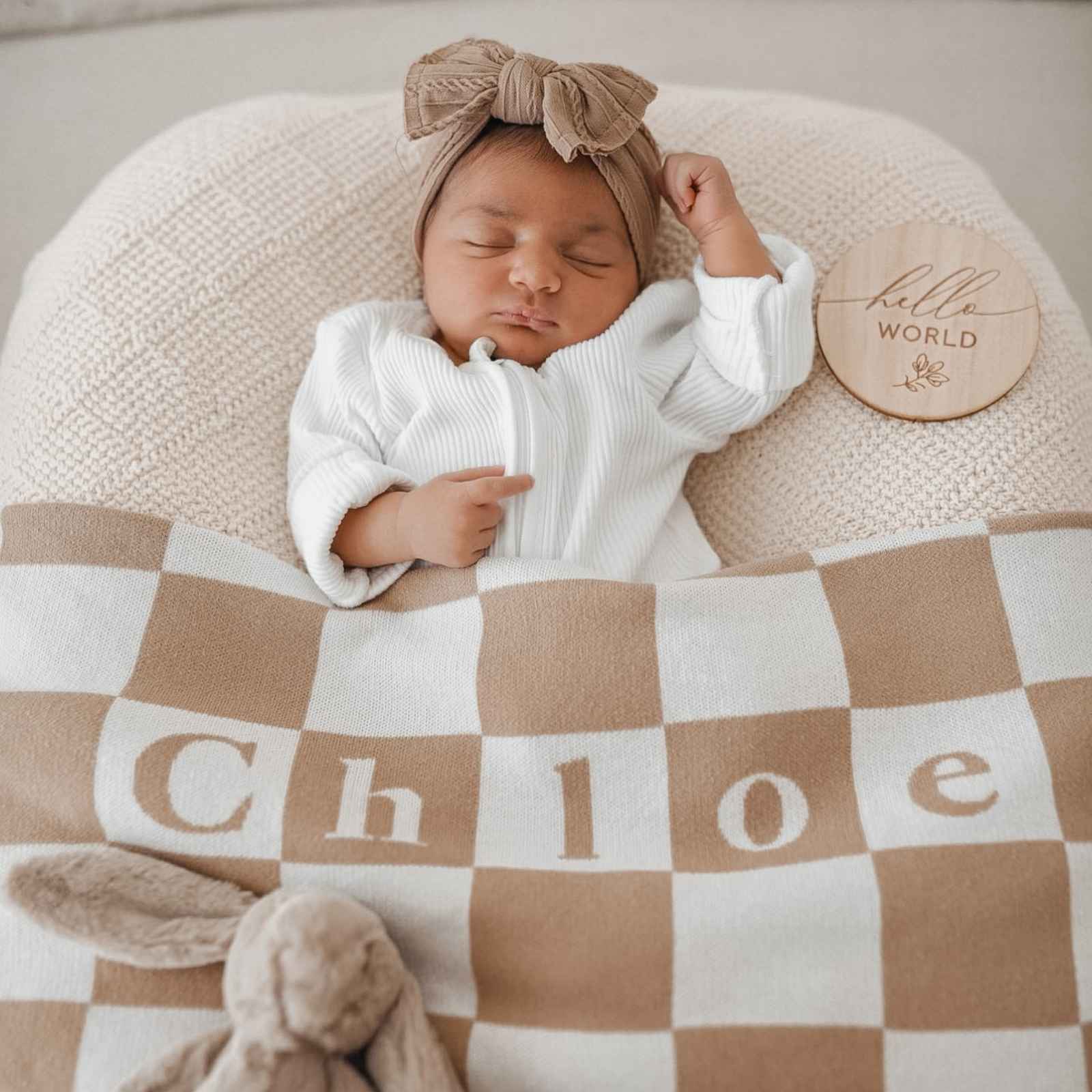 Scarlett Oversized Topknot Headband - Nude - Baby Headbands at Louie Meets Lola
