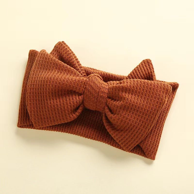 Ginger Oversized Waffle Topknot Headband - Baby Headbands at Louie Meets Lola