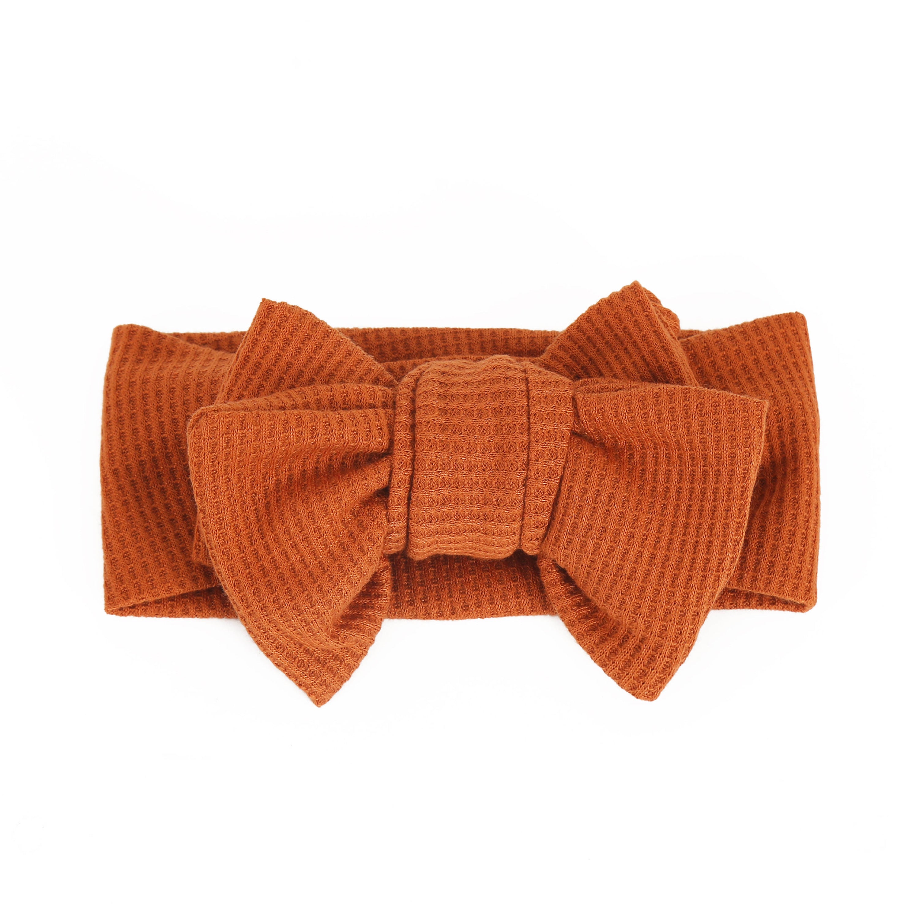 Ginger Oversized Waffle Topknot Headband - Baby Headbands at Louie Meets Lola