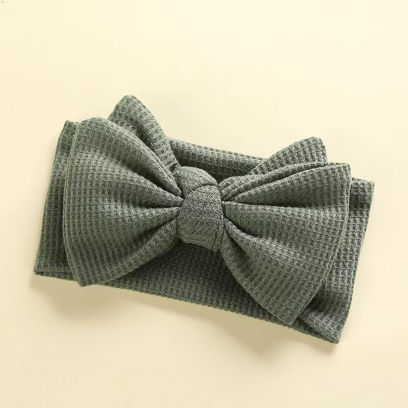 Peppermint Baby Oversized Waffle Topknot Headband - Baby Headbands at Louie Meets Lola