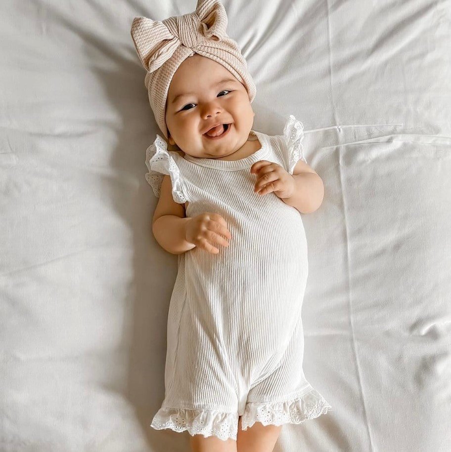 Candy Oversized Waffle Topknot Headband - Baby Headbands at Louie Meets Lola