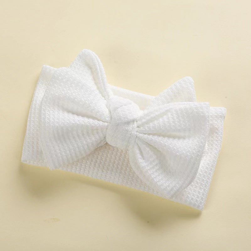 Milk Oversized Waffle Topknot Headband - Baby Headbands at Louie Meets Lola