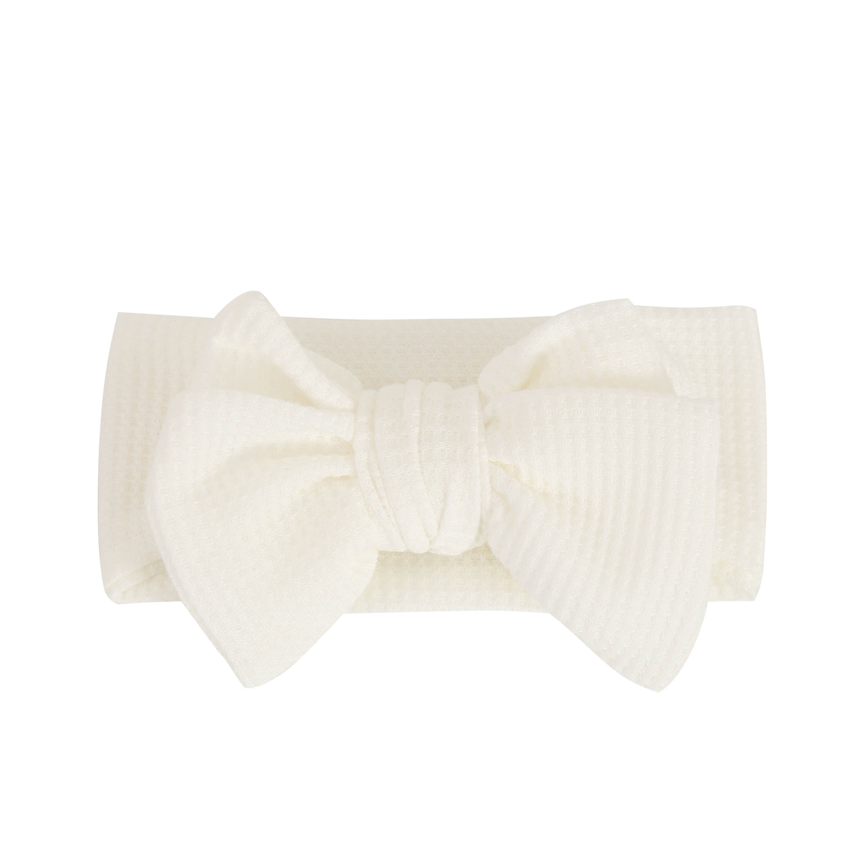 Milk Oversized Waffle Topknot Headband - Baby Headbands at Louie Meets Lola
