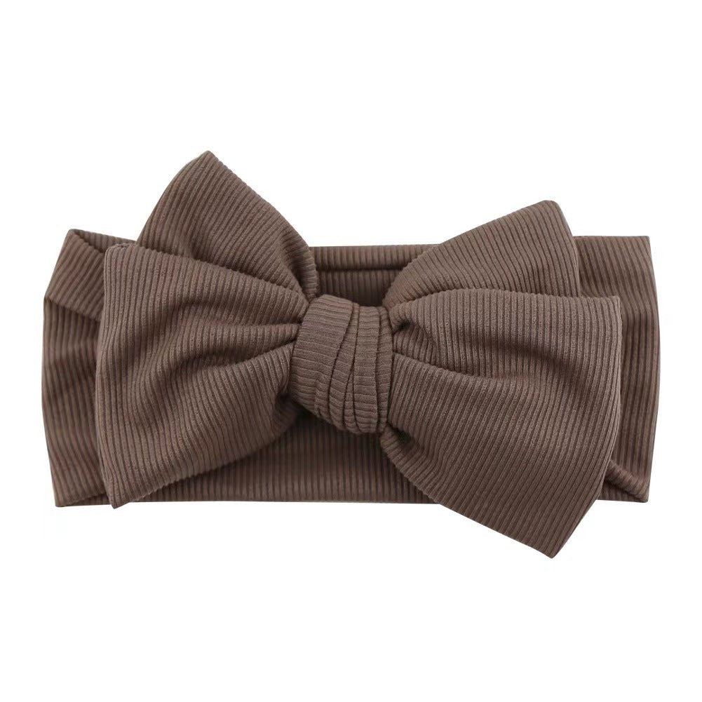 Chocolate Oversized Ribbed Topknot - Baby Headbands at Louie Meets Lola