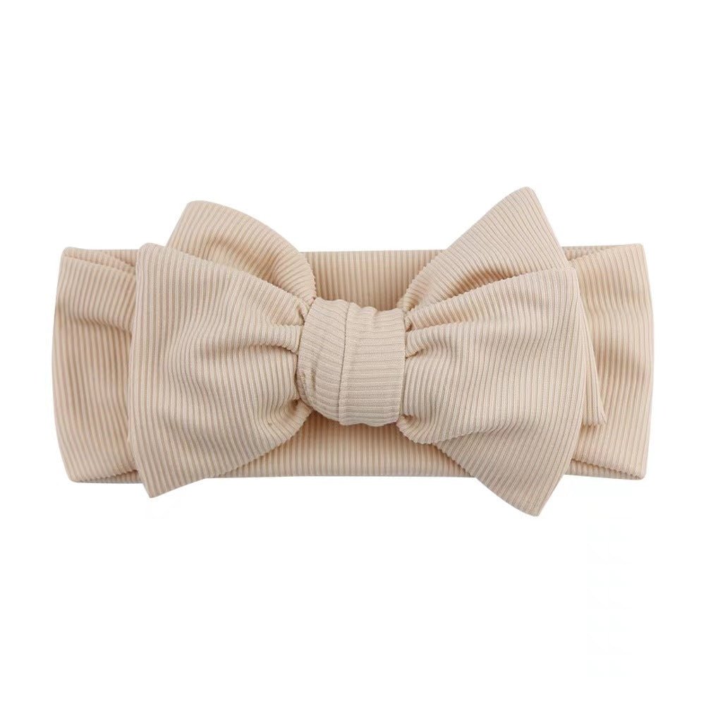 Nude Oversized Ribbed Topknot - Baby Headbands at Louie Meets Lola