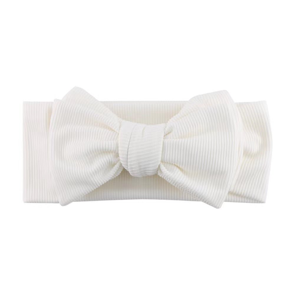 Milk Oversized Ribbed Topknot - Baby Headbands at Louie Meets Lola