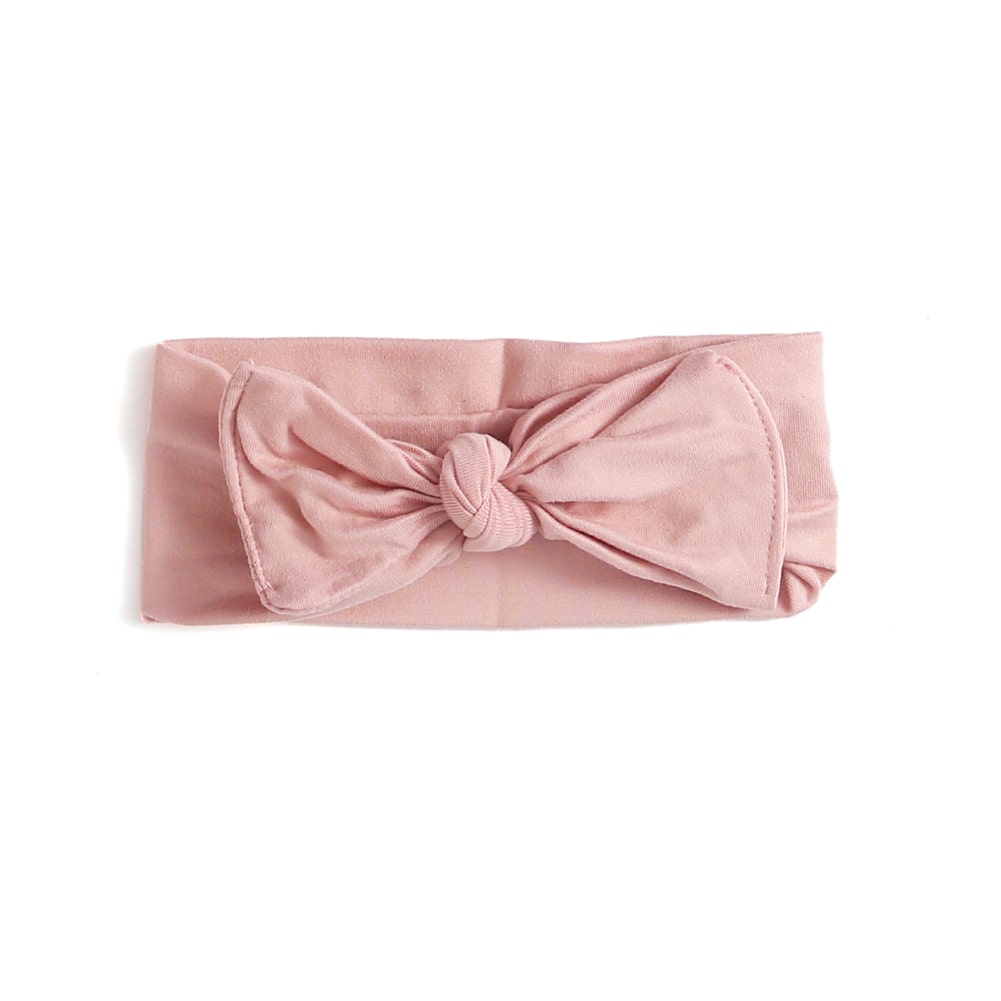 Baby Jersey Topknot Headband - Dusty Pink - Baby Headbands at Louie Meets Lola