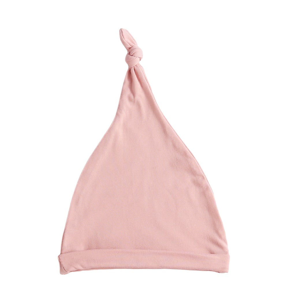 Baby Jersey Topknot Beanie - Dusty Pink - Baby Hats at Louie Meets Lola