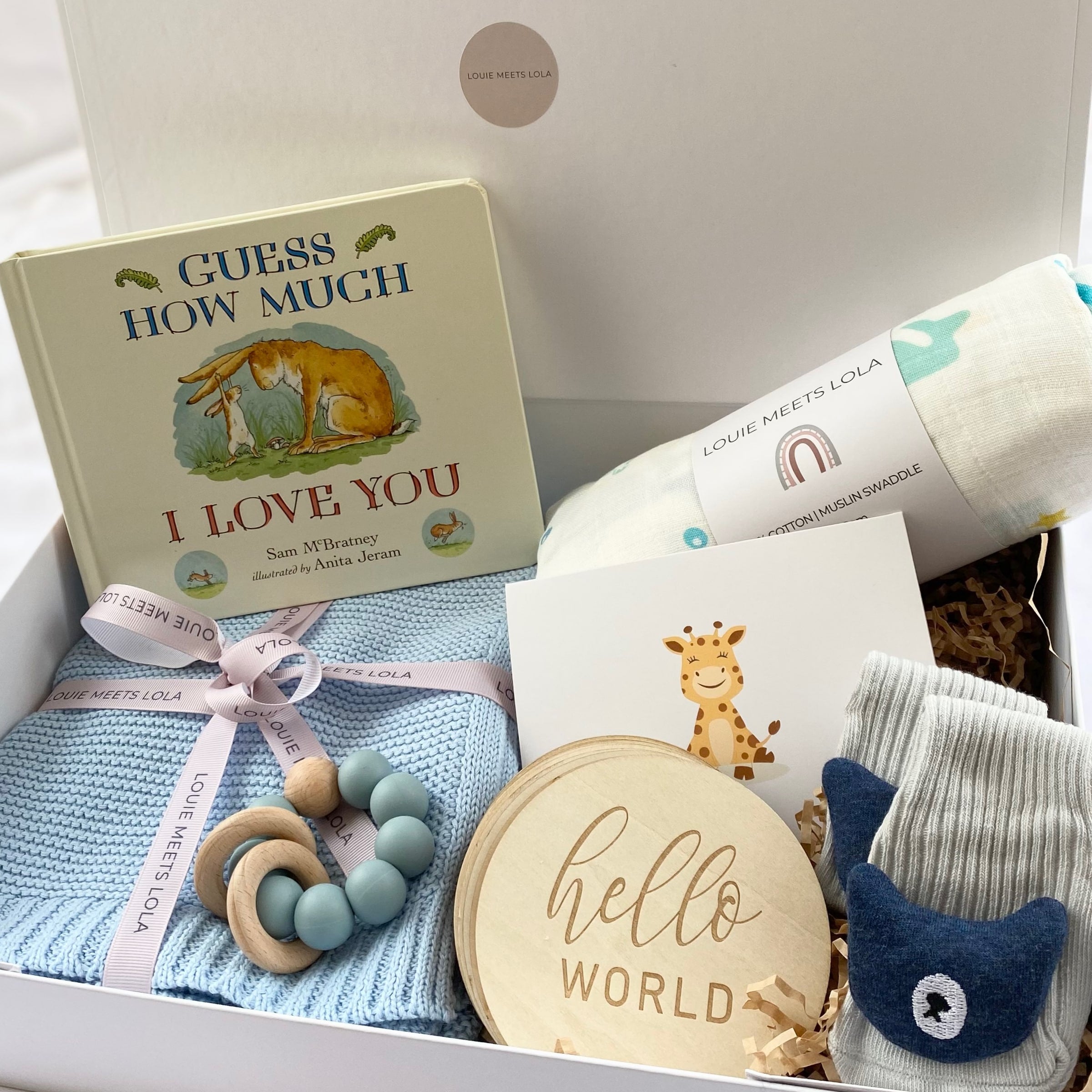 Packed with Love Blue Gift Hamper - Baby Hampers & Gifts at Louie Meets Lola
